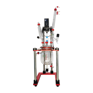 新型螺紋磨口-雙層玻璃反應釜1L、2L、3L、5L